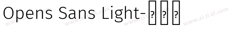 Opens Sans Light字体转换